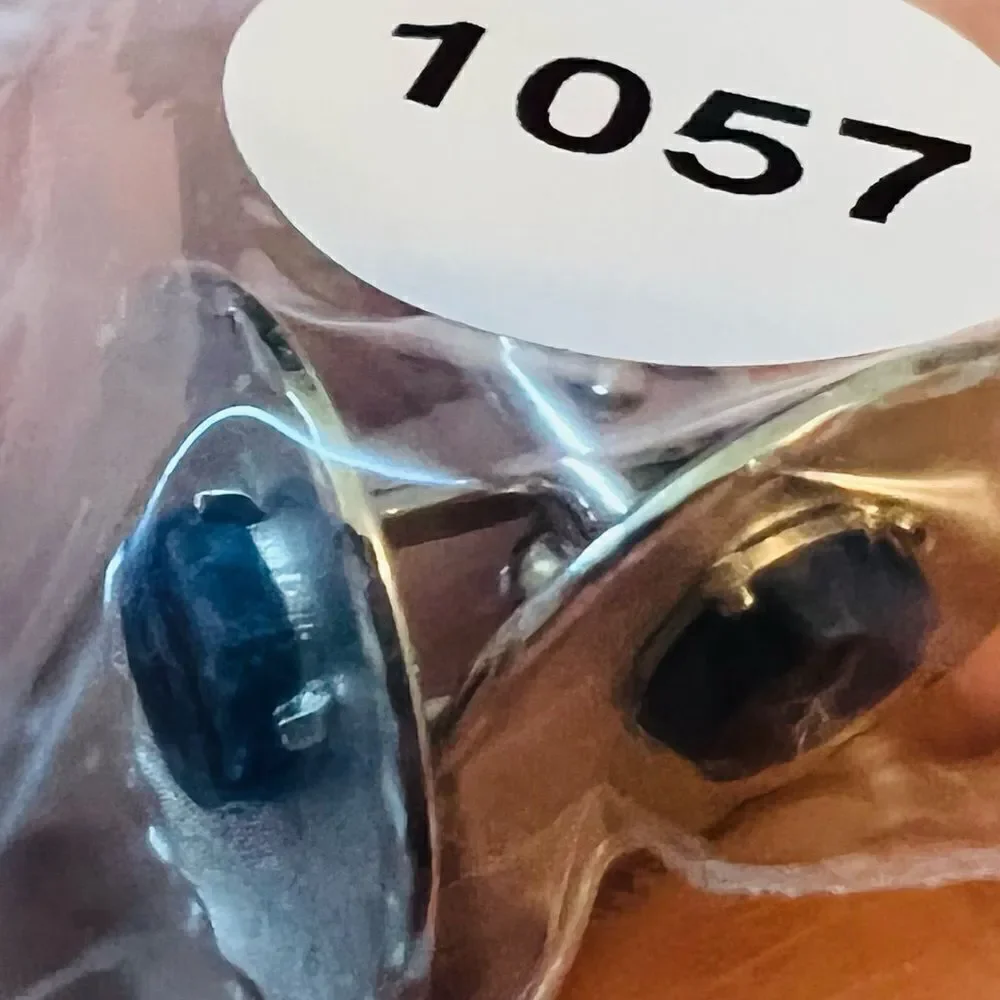 Vintage Dante Silver Cufflinks Sodalite Gemstone 1057